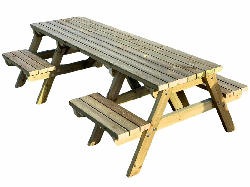 wheelchair accessible wooden picnic table