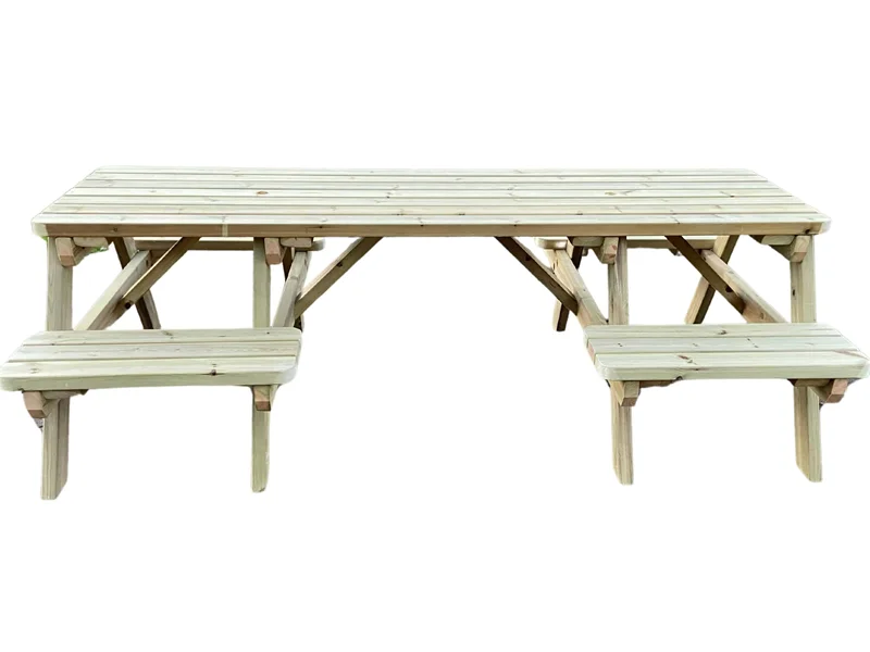 wheelchair accessible wooden picnic table