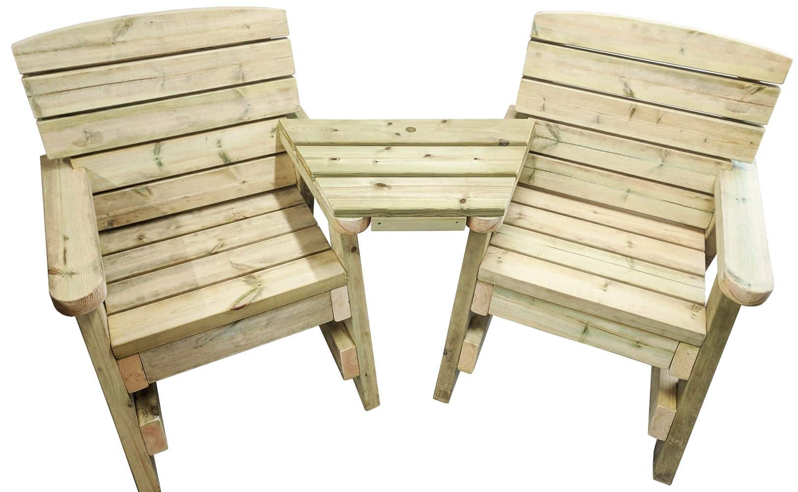 Wooden Love Seat | Garden Love Seat Handmade in the UK