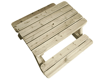 kids wooden picnic bench