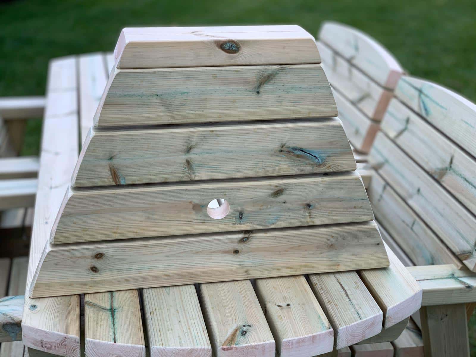 Wooden outdoor love table