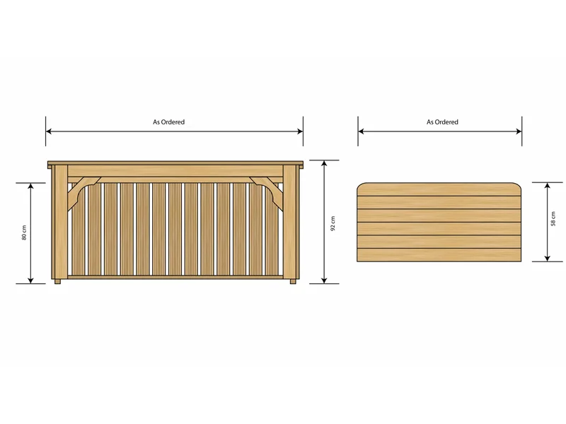 medium sized wooden log store for garden