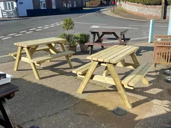budget picnic benches in wood