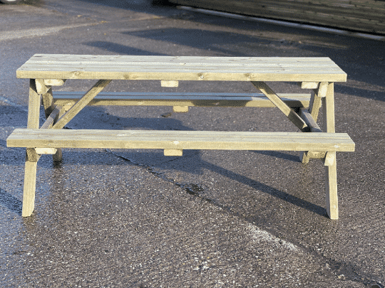 Front View Of Picnic Bench