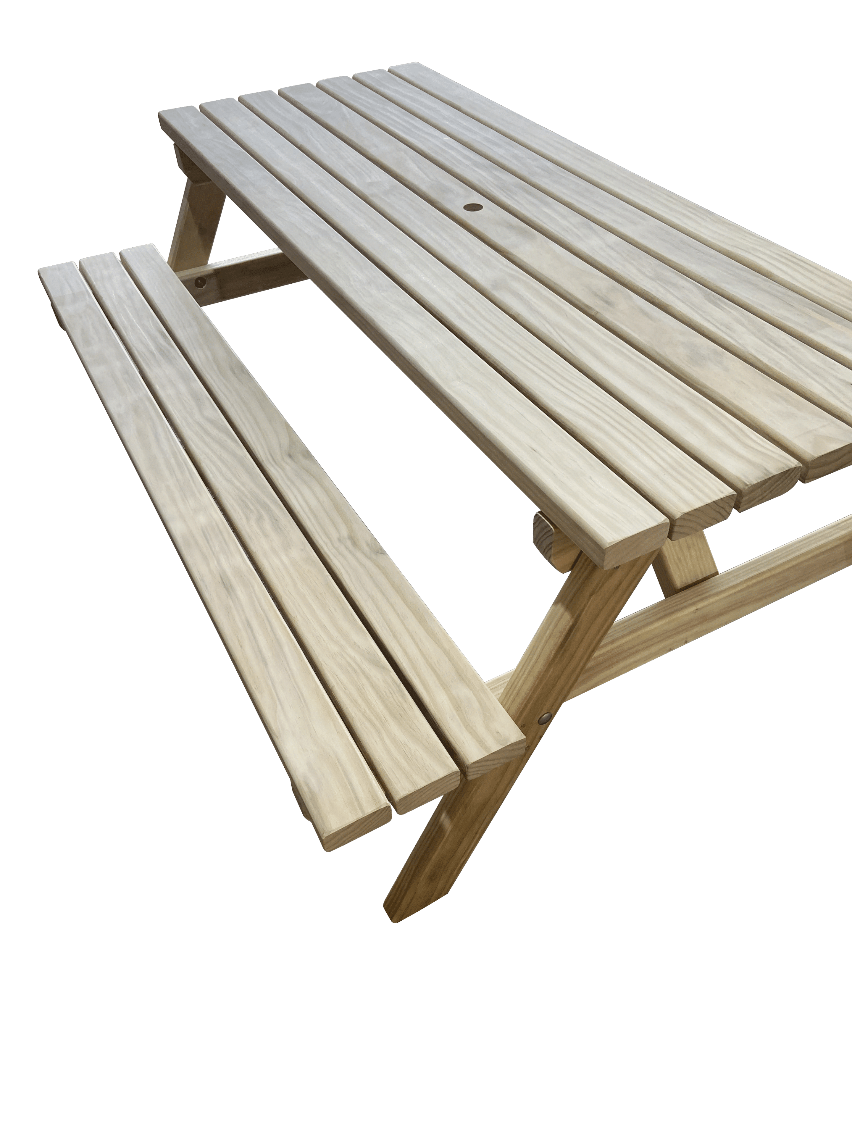 Rounded Corners MG Timber Heavy Duty 4FT Wooden Picnic Table and Benches Set 