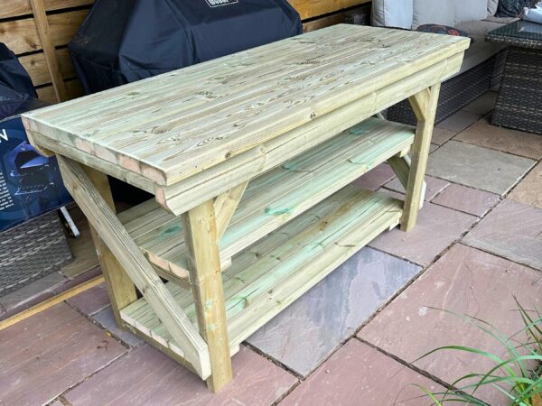 Indoor & Outdoor Wooden Workbench - Image 2
