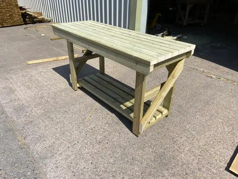 Heavy Duty BBQ Table | Wooden Pizza Oven Table