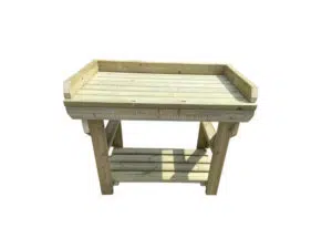 wooden potting table