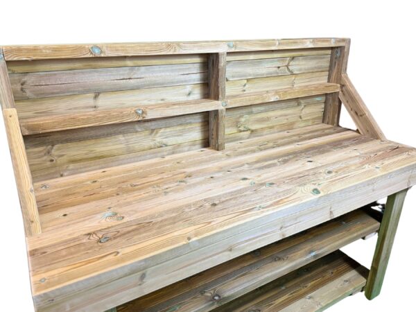 Indoor & Outdoor Wooden Workbench With Backboard - Image 6