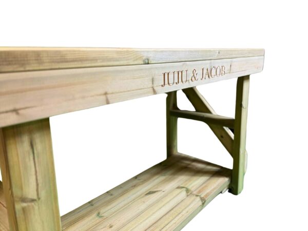 Indoor & Outdoor Wooden Workbench With Backboard - Image 11