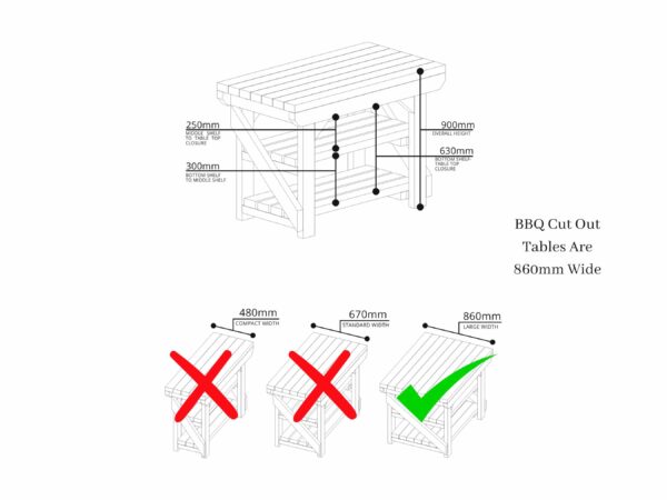 BBQ Table With Cutout - Image 12