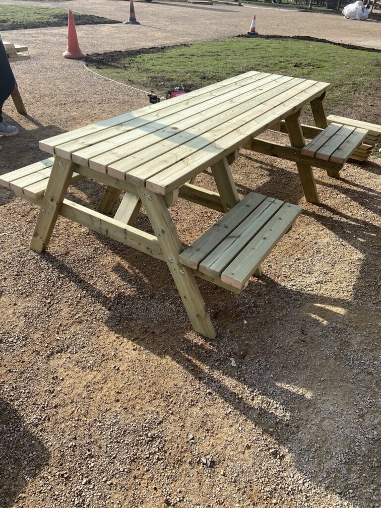 Wheelchair accessible picnic table used at Twycross Zoo 3