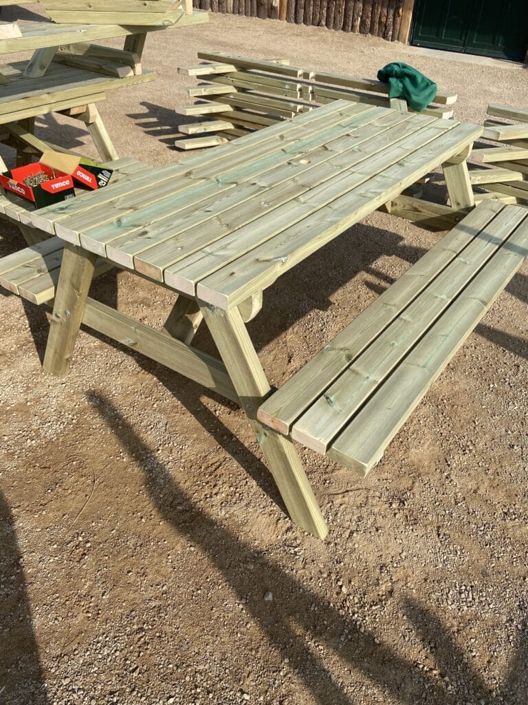 A-Frame picnic table used at Twycross Zoo