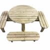 Handmade 8-Seater Round Picnic Table - Image 5