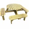 Handmade 8-Seater Round Picnic Table - Image 6