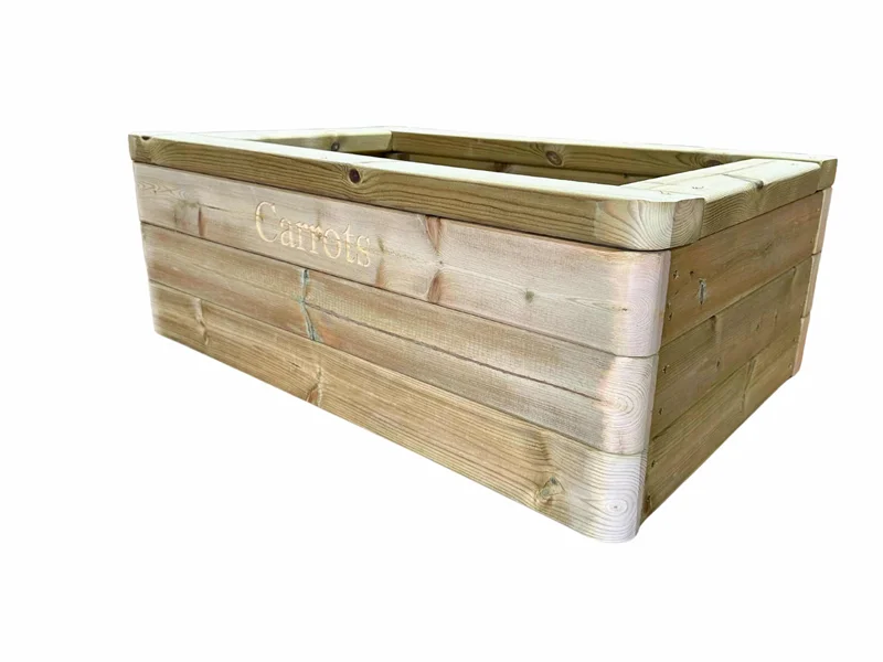 raised wooden garden planter