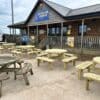 Handmade 8-Seater Round Picnic Table - Image 8