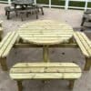 Handmade 8-Seater Round Picnic Table - Image 4